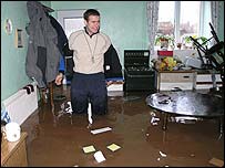Flooded house