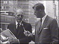Francis Chichester being interviewed