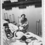 D.E.M.S. relaxing on quayside in Antwerp 1945