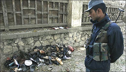 अफ़ग़ानिस्तान के बग़लान में आत्मघाती हमले के बाद का दृश्य