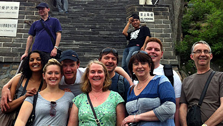 Some of National Orchestra of Wales at the Great Wall of China