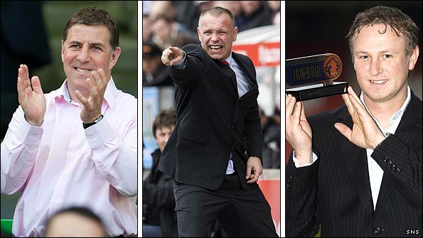 Mark McGhee, John Hughes and Michael O'Neill are being touted as potential candidates for the managerial vacancies in the SPL