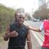 Trevor and Nesta at the finish line (with Simon hiding behind)