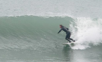 Sweet. Shimmy lines up the lip, at a recent memorable session up at the Port. Pic: Ger McCauley Mar 07