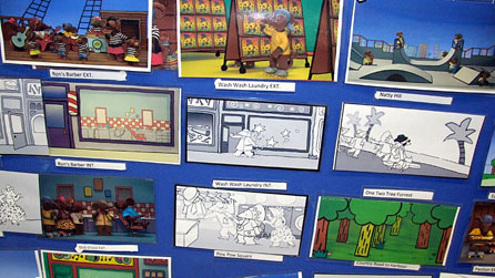 Details of the various Rastamouse sets and scenery