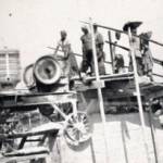 Loading the Stone Crusher onto the Transporter - January 1945