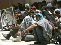 فلسطینیان در مرز غزه