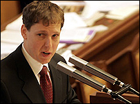 Stanislav Gross při interpelaci (10/02/2005)