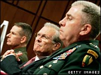 जनरल पीटर पेस, डोनाल्ड रम्सफेल्ड और जनरल अबीज़ायद