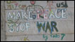 Wall with the inscriptions 'No peace no Justice'