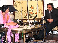 राष्ट्रपति परवेज़ मुशर्रफ़, बीबीसी उर्दू की नयीमा अहमद के साथ