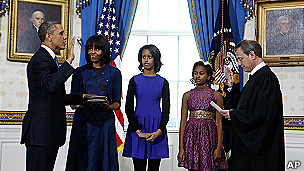 在白宫举行的奥巴马宣誓就职典礼