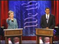 Hillay e Obama no último debate