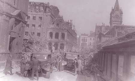 Air raid damage