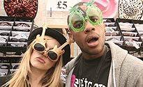 Fearne & Reggie in sunglasses