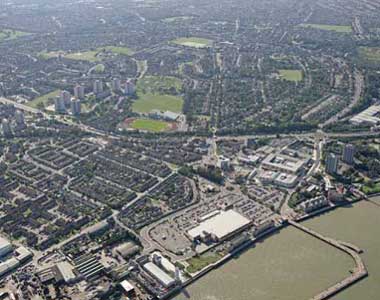 Aerial - Erith Riverside: copyright DCLG