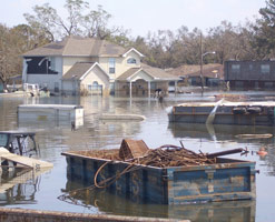 Devastation caused by hurricane Katrina