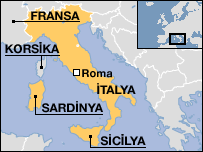 İtalya haritası