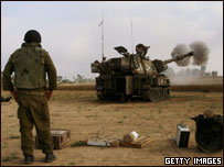 Tanque israelense na Faixa de Gaza