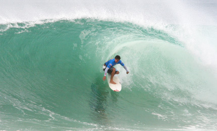 As good a barrel shot as any pro-zine. Pic: Peter Mayne, Quicksilver Pro, France 06