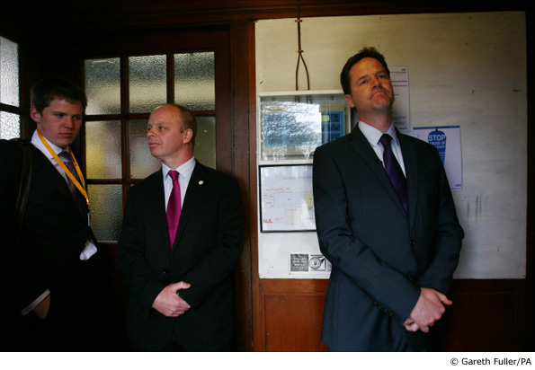 Nick Clegg at a Town Hall meeting in Redcar