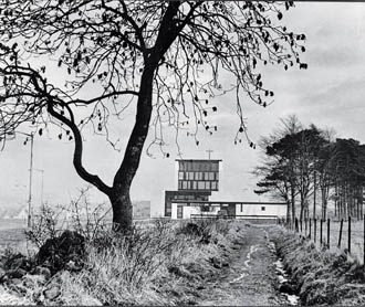 St Paul's church, Glenrothes - completed 1957. The first building designed by MacMillan and Metzstein has heads of Gillespie, Kidd & Coia Photocredit: From the GKC Archive courtesy of The Glasgow School of Art
