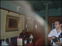 Strange mist in the restaurant