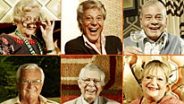 Liz Smith, Lionel Blair, Dickie Bird, Kenneth Kendall, Derek Jameson and Sylvia Sims go back to the Seventies