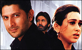 Arshad, Amitabh and Karisma in Zamaanat