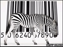 تصوير گورخر و بارکد