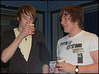 Taking a break in between songs