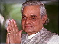 O primeiro-ministro Vajpayee