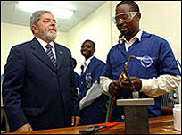 Lula no Senai em Luanda