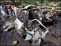  پاکستان میں ایک حالیہ دھماکے کی تصویر