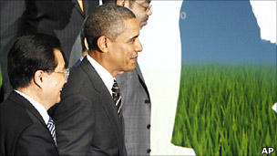 Hu Jintao and Barack Obama