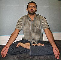 पदमासन की एक मुद्रा