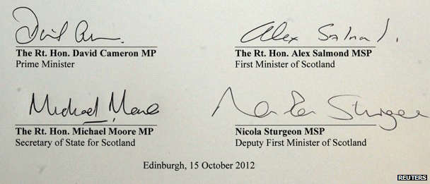 簽字畫押：蘇格蘭的2014，將在歷史上留下重重的一筆。