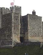 The towers and the keep at Dover Castle