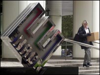 Símbolo da Enron na sede da empresa