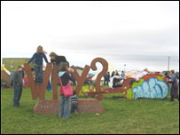 Decorative features at Solfest