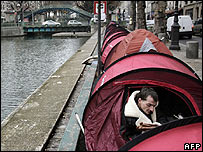 Paris'te evsizler