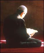 A Muslim in prayer 