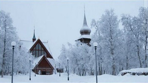 स्वीडन के किरुना शहर का चर्च