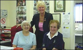 Sue Brown and Shopmobility volunteers