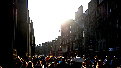 Edinburgh's Royal Mile at dusk