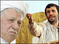 محمود احمدی نژاد و اکبر هاشمی رفسنجانی