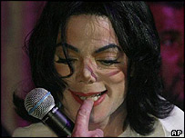 O astro do pop Michael Jackson