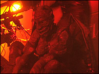 Cradle Of Filth demon on stage at UEA