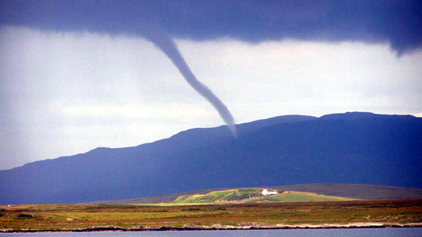 Iain Mitchell saw this cloud formation while fishing in Loch Indaal on Islay, and wondered whether it was a tornado.