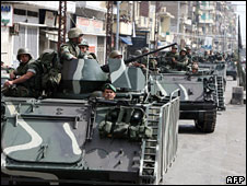 ارتش لبنان در خیابان های طرابلس